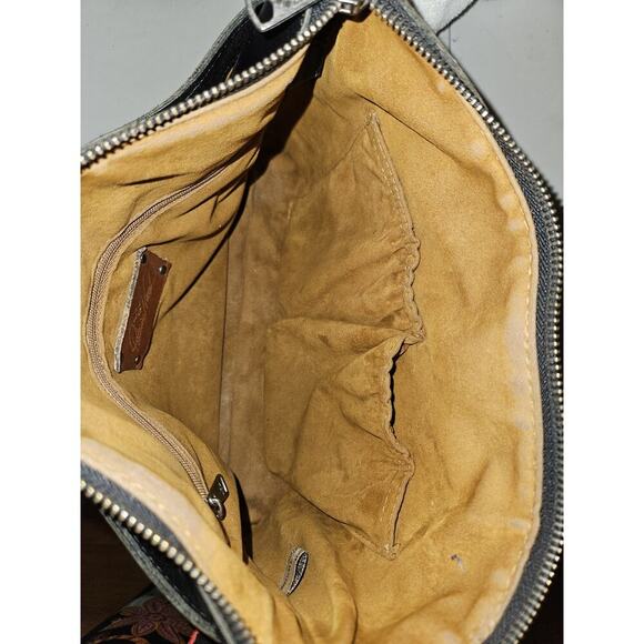Patricia Nash Black Leather Crossbody 12x9x2